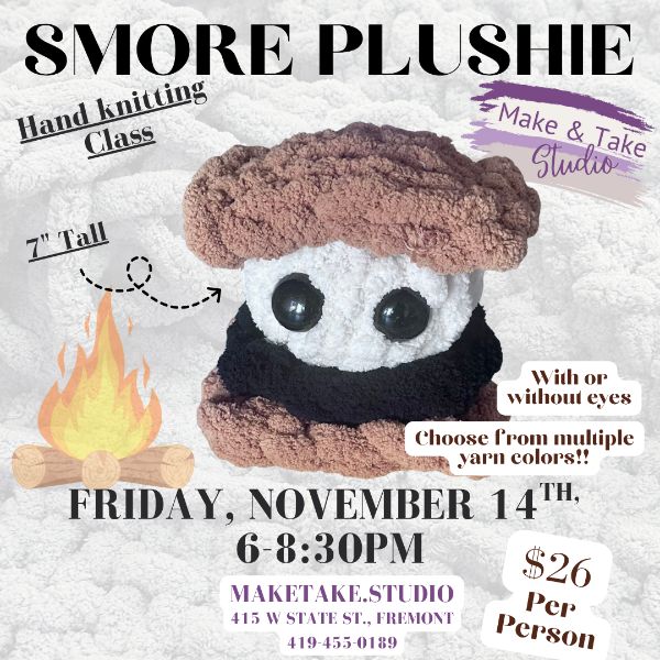 S'more Plushie Handknitting Class S'more Plushie Handknitting Class
