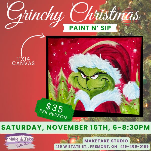 Grinchy Christmas Paint N' Sip