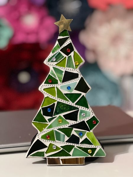 Mosaic Christmas Tree at Barrels and Boards Mosaic Christmas Tree at Barrels and Boards