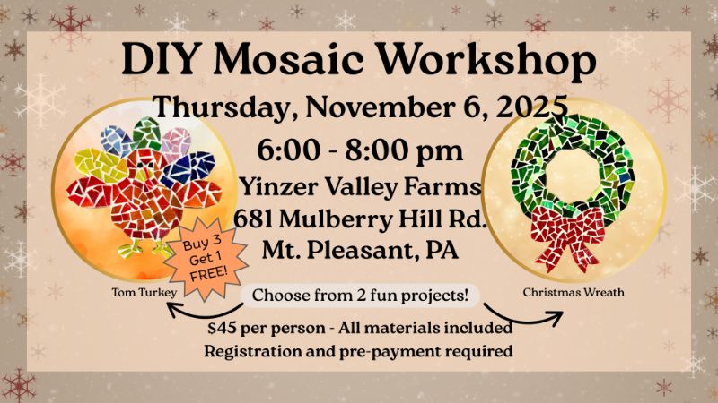 DIY Mosaic Workshop @ Yinzer Valley Farms DIY Mosaic Workshop @ Yinzer Valley Farms
