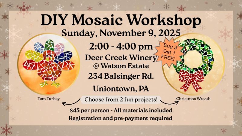 DIY Mosaic Workshop @ Deer Creek Winery