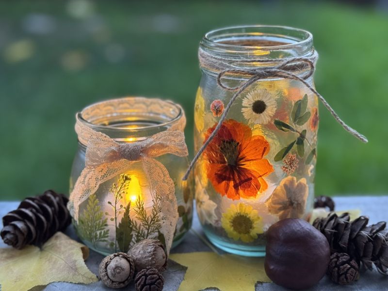 Make Your Own Pressed Flower Lanterns Make Your Own Pressed Flower Lanterns