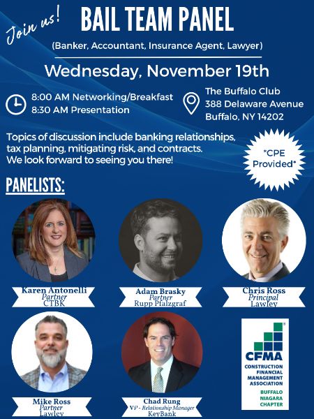 BAIL Team Panel (Banker, Accountant, Insurance Agent, Lawyer)