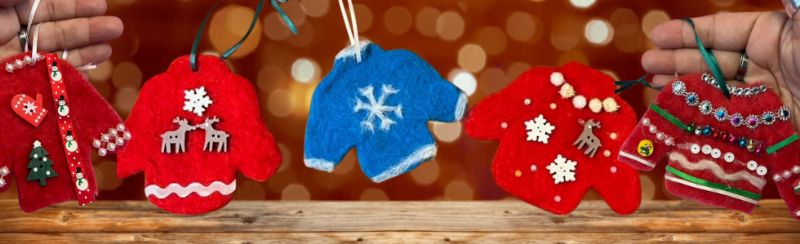 Make Your Own Ugly Sweater Ornaments
