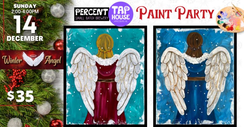 Winter Angel Paint Party at Percent Tap House Harrisburg