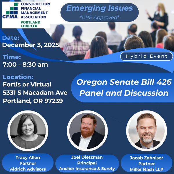 Emerging Issues: Oregon Senate Bill 426 Panel and Discussion