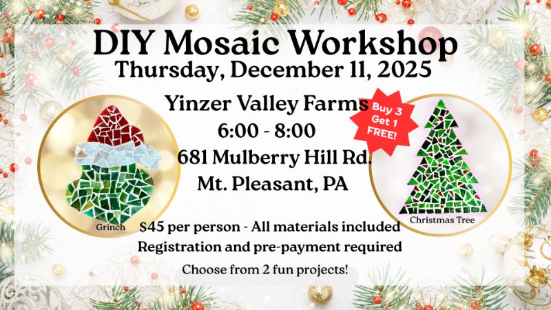 DIY Mosaic Workshop @ Yinzer Valley Farms