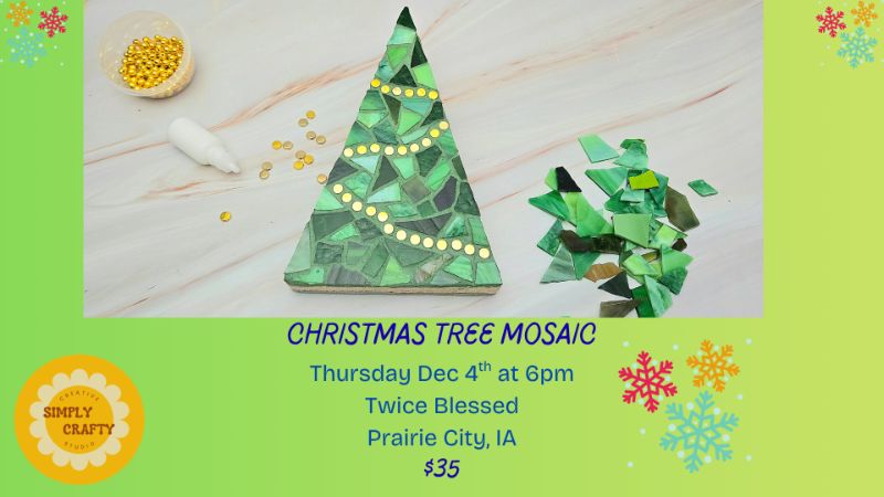 12/4 Christmas Tree Mosaic Craft Party