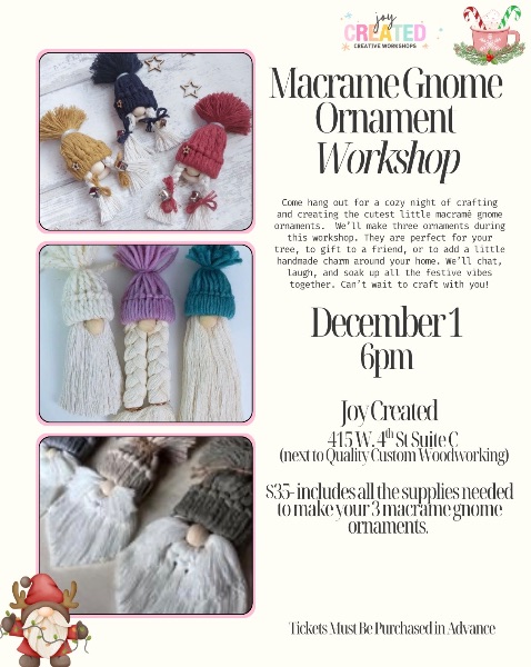 Macrame Gnome Ornaments Macrame Gnome Ornaments