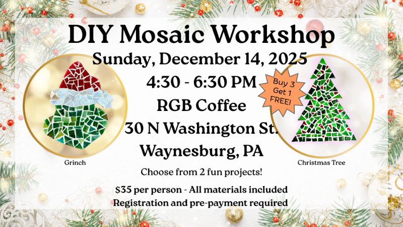 DIY Mosaic Workshop @ RGB Coffee