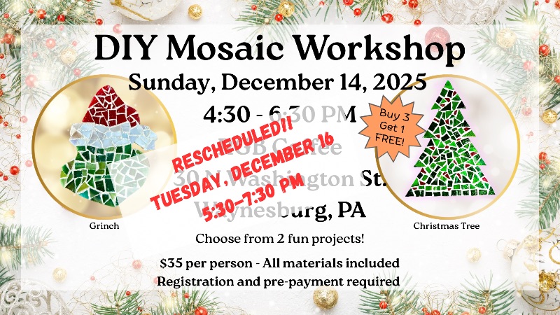 DIY Mosaic Workshop @ RGB Coffee