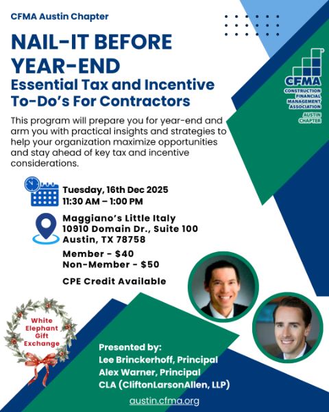 Essential Tax and Incentive To-Do’s for Contractors