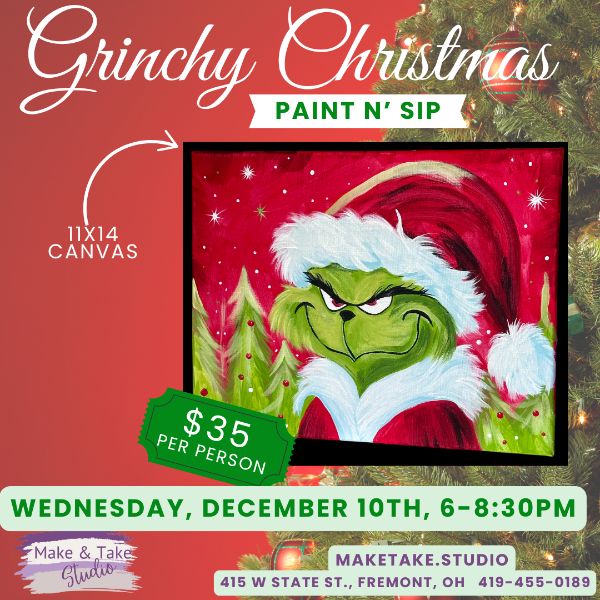 Grinchy Christmas Paint N' Sip