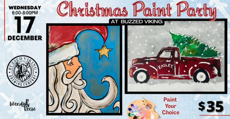 Christmas Paint Party at Buzzed Viking