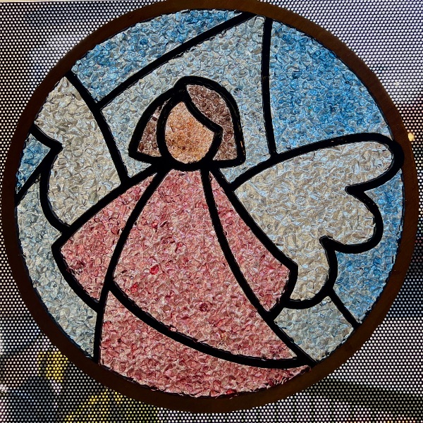 12 inch Faux Stained Glass Ornament