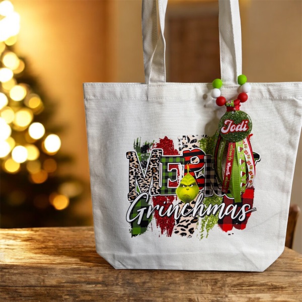 Create Your Own Grinch Tote + Bag Charm