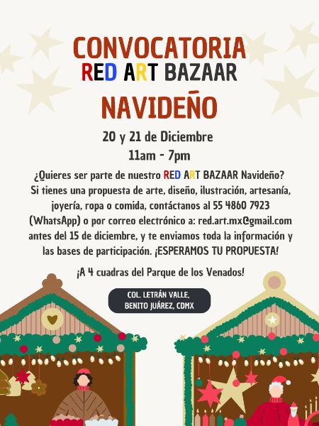 Convocatoria RED ART Bazaar - Edición Navideña Diciembre 2025