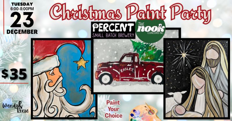 Christmas Paint Party at Percent - The Nook Concord