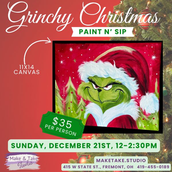 Grinchy Christmas Paint N' Sip