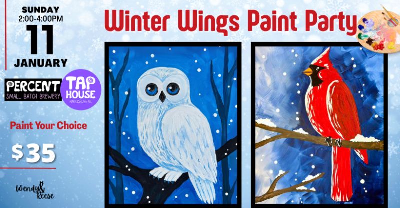 Winter Wings Paint Party at Percent Tap House Harrisburg
