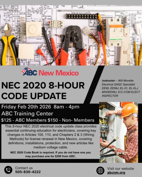 NEC 2020 8-hour Code Update NEC 2020 8-hour Code Update