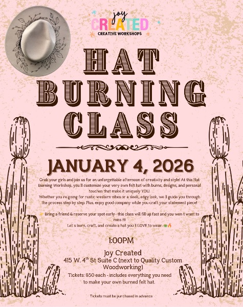 Hat Burning Workshop Hat Burning Workshop