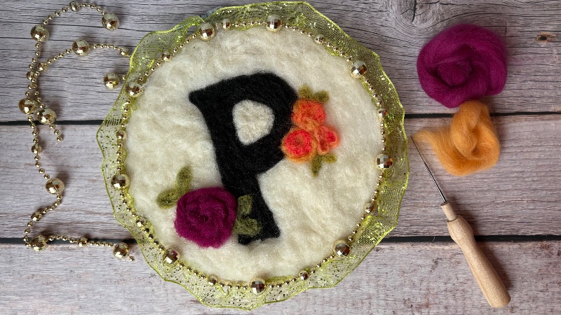 Make Your Own  Needle Felt Monogram at Pudding Art Studio!