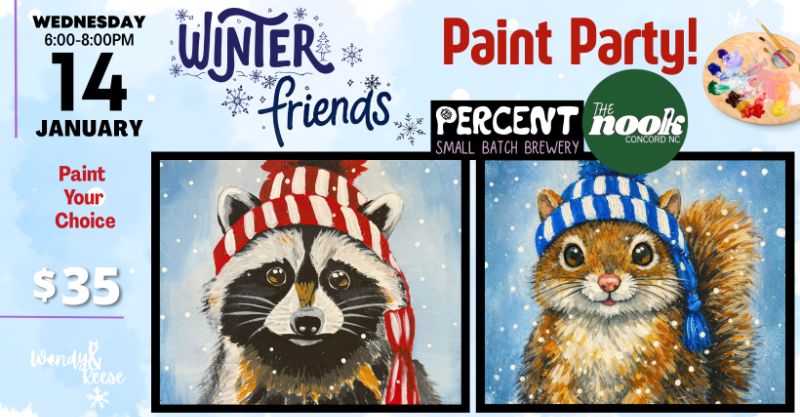 Winter Friends Paint Party at Percent - The Nook Concord