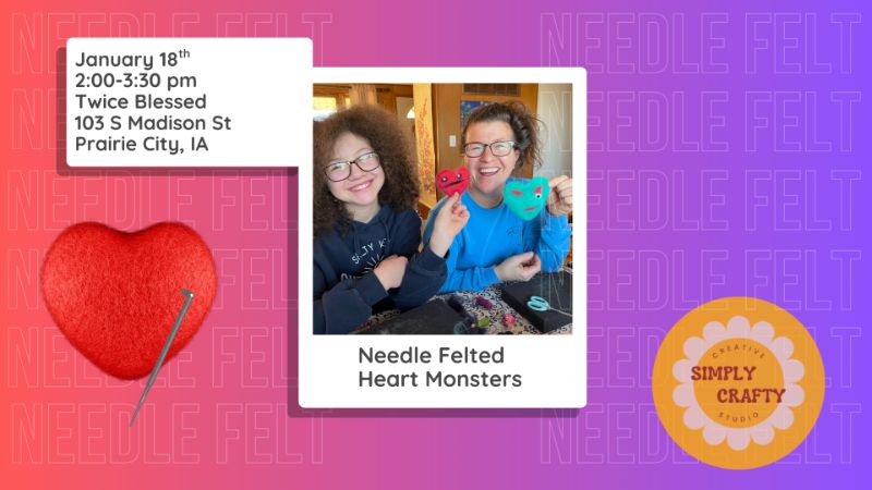 1/18 Needle Felt Heart Monsters