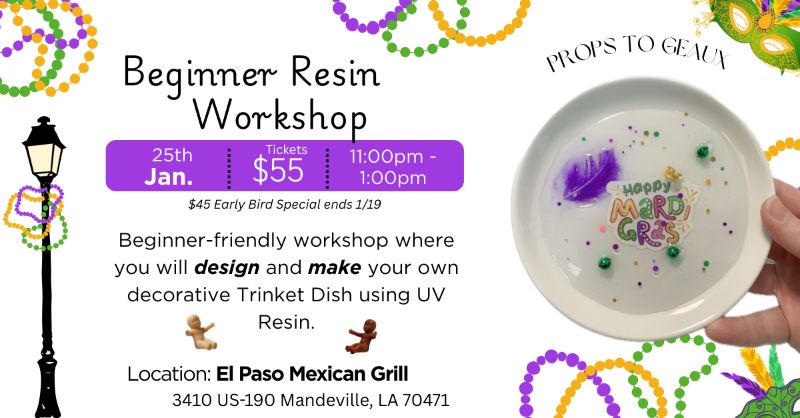 Mardi Gras Resin Workshop