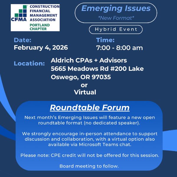 Emerging Issues: Roundtable Forum