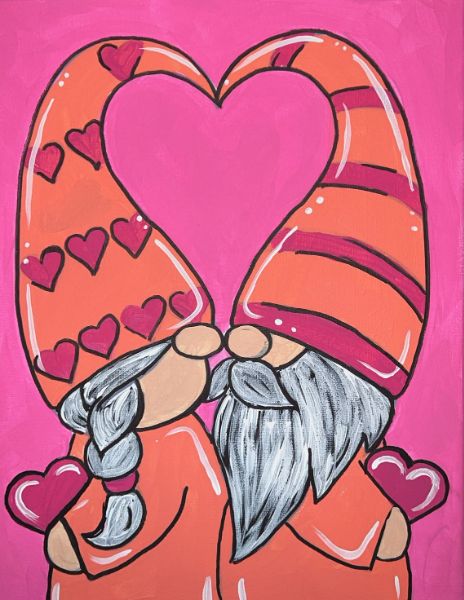 Paint Your Own Kissing Gnomes at The Caffeine Library