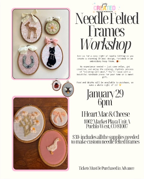 Needle Felted Frames Workshop