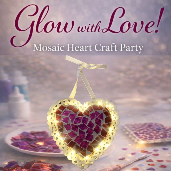 Glow with Love! Mosaic Heart Craft Party