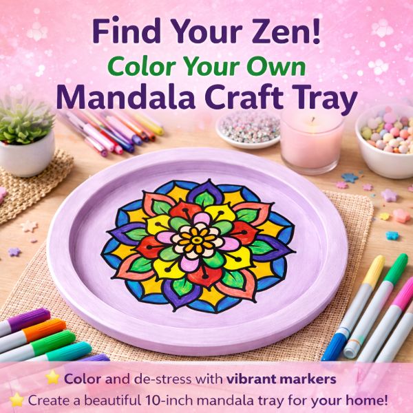 Find Your Zen! Color Your Own Mandala Craft Tray