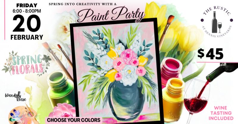Spring Florals Paint Party at The Rustic