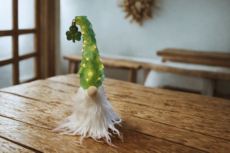 Lighted Sea Glass St. Patrick's Gnome at Brookview Winery Lighted Sea Glass St. Patrick's Gnome at Brookview Winery