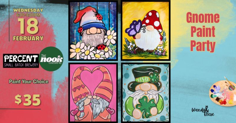 Gnome Paint Party at Percent - The Nook Concord