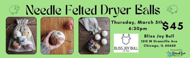 Needle Felted Dryer Balls