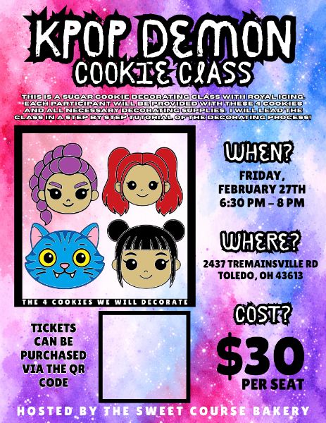 KPop Demon Sugar Cookie Decorating Class