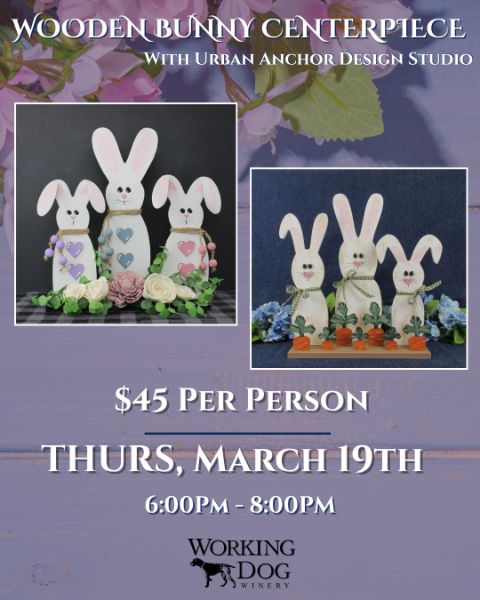 Spring Wooden Bunny Centerpiece Spring Wooden Bunny Centerpiece