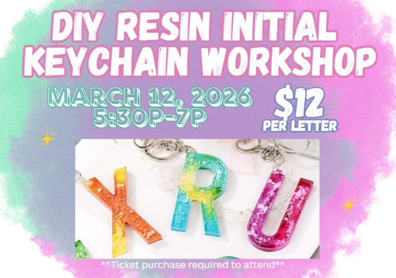 DIY Resin Initial Keychain Workshop