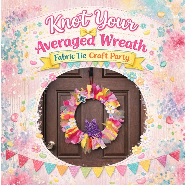 Knot Your Average Wreath- Fabric Tie Craft Party! Knot Your Average Wreath- Fabric Tie Craft Party!
