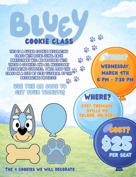 Bluey Sugar Cookie Decorating Class Bluey Sugar Cookie Decorating Class