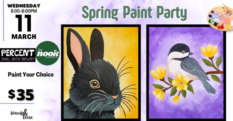 Spring Paint Party at Percent - The Nook Concord