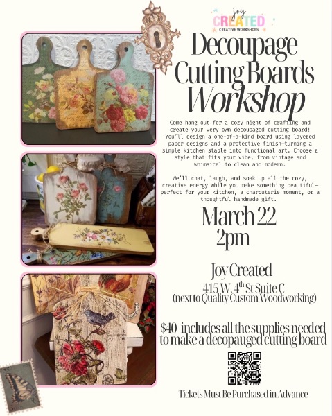Decoupage Cutting Board Workshop