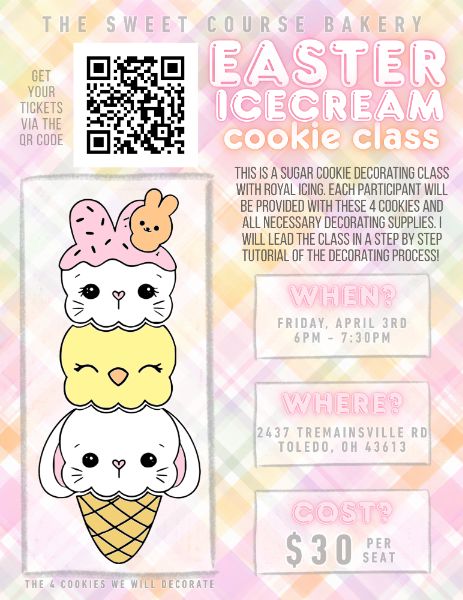 Easter Ice Cream Sugar Cookie Decorating Class