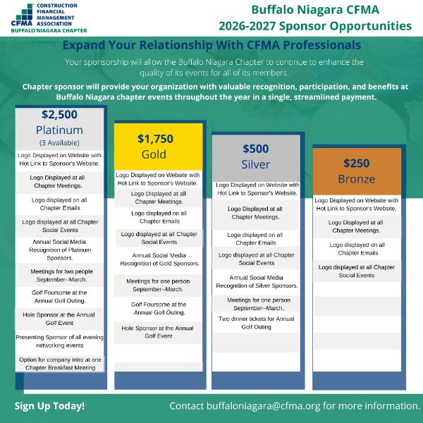 Buffalo Niagara CFMA Sponsorships 2026-2027