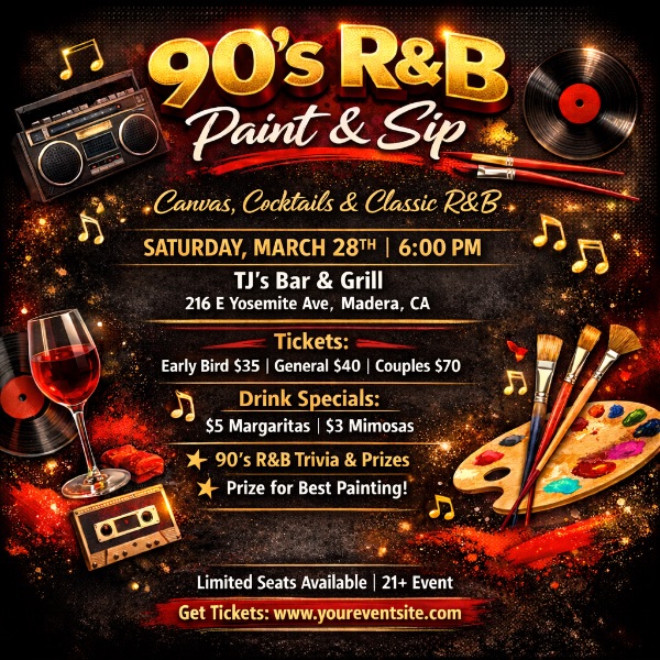 90’s R&B Paint & Sip