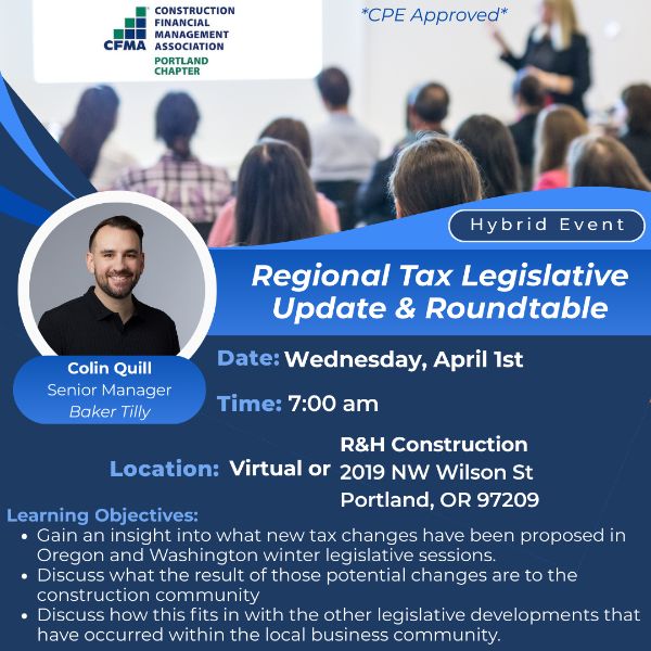 Emerging Issues: Regional Tax Legislative Update & Roundtable